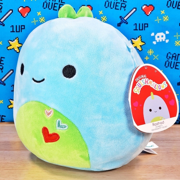 Squishmallow Rashad the Dinosaur 8" UltraSoft Stuffed Valentine's Day Plush NWT - Picture 6 of 12
